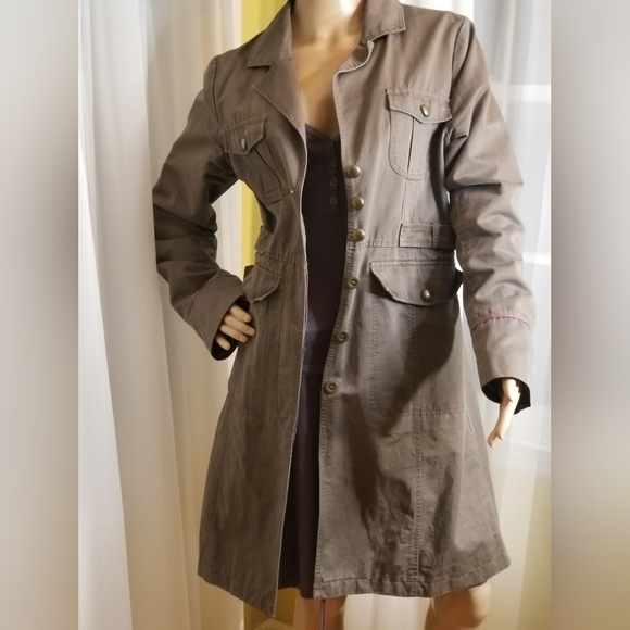 H&M Brown Button-Up Jacket - Picture 2 of 10